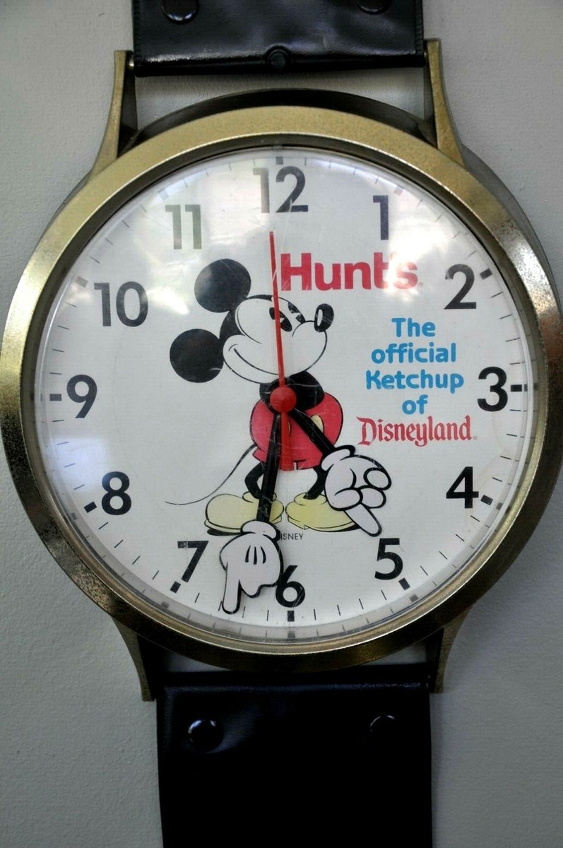 Rare Mickey Mouse Disneyland Hunts Ketchup Giant Watch Wall Clock