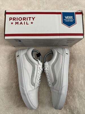 Rare Vans USPS Priority Mail Old Skool Leather Skate Shoes Mens