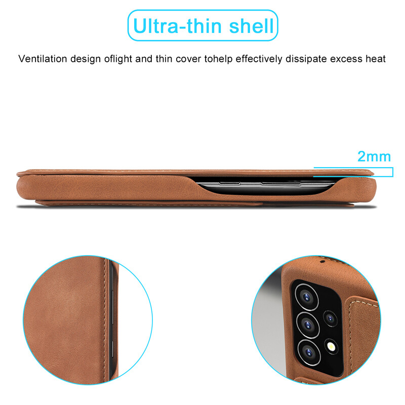 For Samsung Galaxy A53 A54 Slim Leather Flip Wallet Case Card Stand Phone Cover - Picture 12 of 32