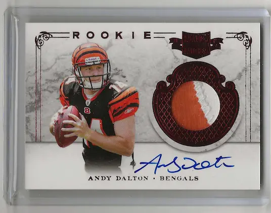Andy Dalton 2011 Plates & Patches Rookie Auto Patch RPA 63/499