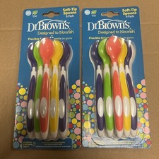 Dr. Brown's - Soft Tip Spoons - 6 Pack X 2 - Flexible Scoop - New
