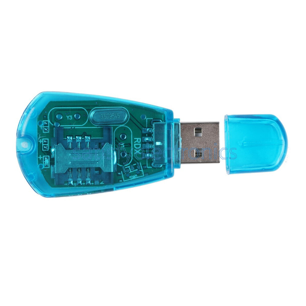 Lot de 2 adaptateurs de carte SIM, lecteur de carte SIM, lecteur de cartes cloné, copie, graveur avec CD pour ordinateur QQ/ICQ/MSM/PC