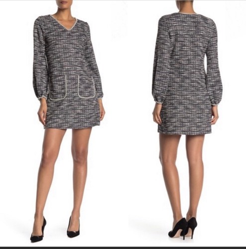 Medium Tweed Pattern Shift Dress 
