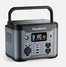 300W Portable Power Station, Powdeom 296Wh Power Bank with AC Outlet, Solar G...