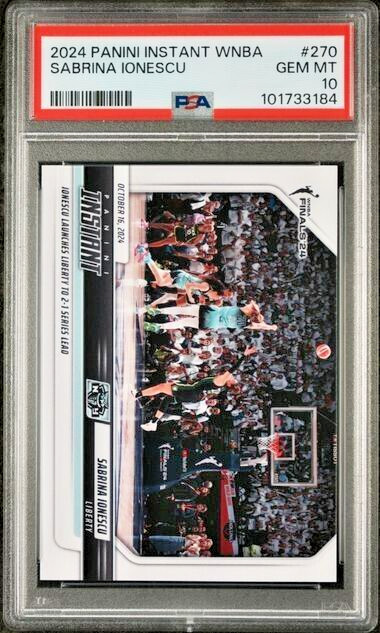 PSA 10 Sabrina Ionescu #/319 2024 Panini Instant #270 WNBA Finals Game Winner view 3