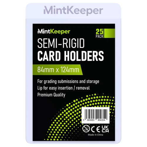 25 Semi Rigid Card Holders Card Sleeves - Recommended Size - Pokemon PSA Grading