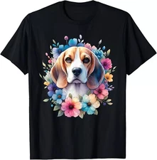 Floral Beagle Mom Dog Lovers Cute Mama Puppy Mother's Day T-Shirt 