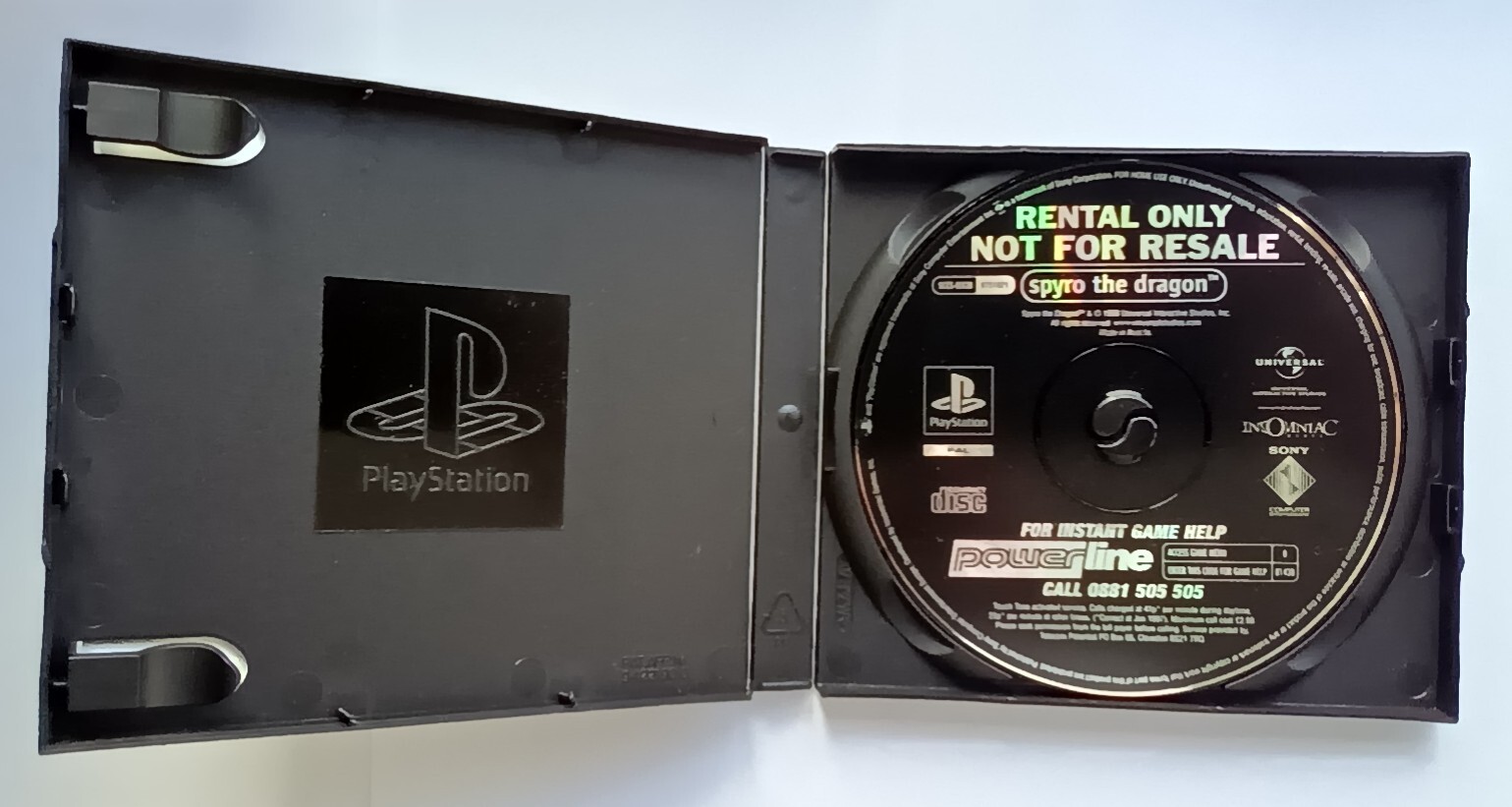 *RARE RENTAL COPY* Spyro The Dragon Playstation 1 PS1 PS SCES 01438 ...