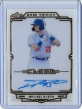 2019 Leaf Trinity MICHAEL BUSCH Clear Acetate Bronze Foil Auto RC Cubs