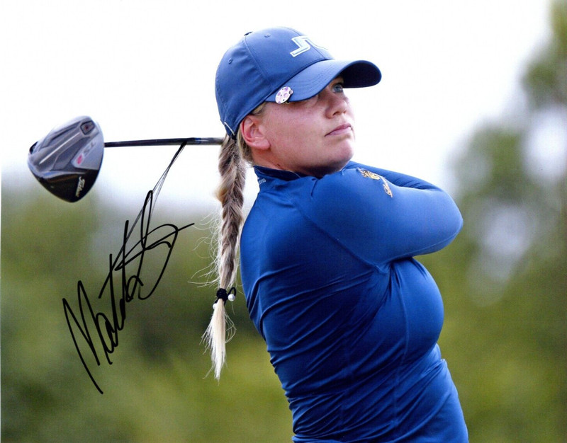 Matilda Castren LPGA star signed autograph 8x10 golf photo Finland Solheim Y
