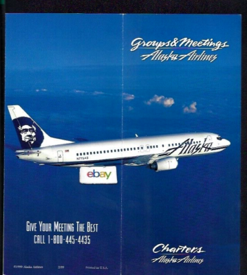ALASKA AIRLINES 2/1999 BOEING 737-400 GROUPS & MEETINGS & CHARTER