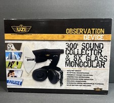 UZI Observation Device 300 Feet Sound Collector W Monocular NIB  