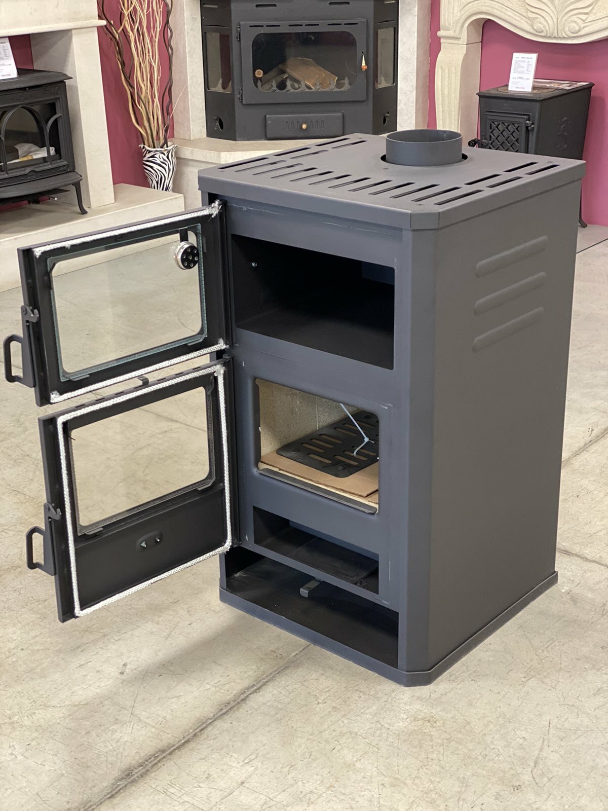 Cooking Wood Burning Stove with Oven Solid Fuel Cooker 14 kw Heating ...