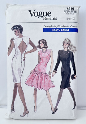 Vogue Patterns 7216 Sz 6-8-10 Vintage 1986 Cut