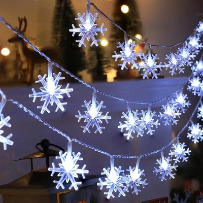 1pc führte Weihnachten Schneeflocke String Licht Innen & Außen hängen dekorative