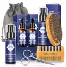 The Beard Club Advanced Growth Kit Healthy Full Hair Men Grooms Oil Serum Boosts