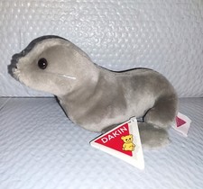 Dakin FINNEGAN the Seal Gray 9in Soft Poly Filled Plush 1976 Family Tag 31-6240