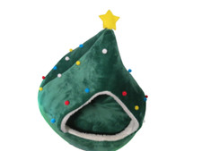 Vibrantlife Cat Dog Bed Christmas Tree Shaped Plush Kennel 21"T x 17" Diam New
