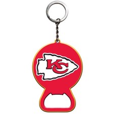 Brand New NFL Kansas City Chiefs Team Logo  Keychain With Bottle Opener