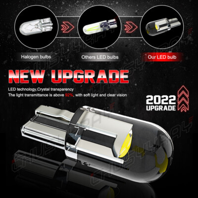 10x White T10 194 LED Bulbs for Instrument Gauge Cluster Dash Light W