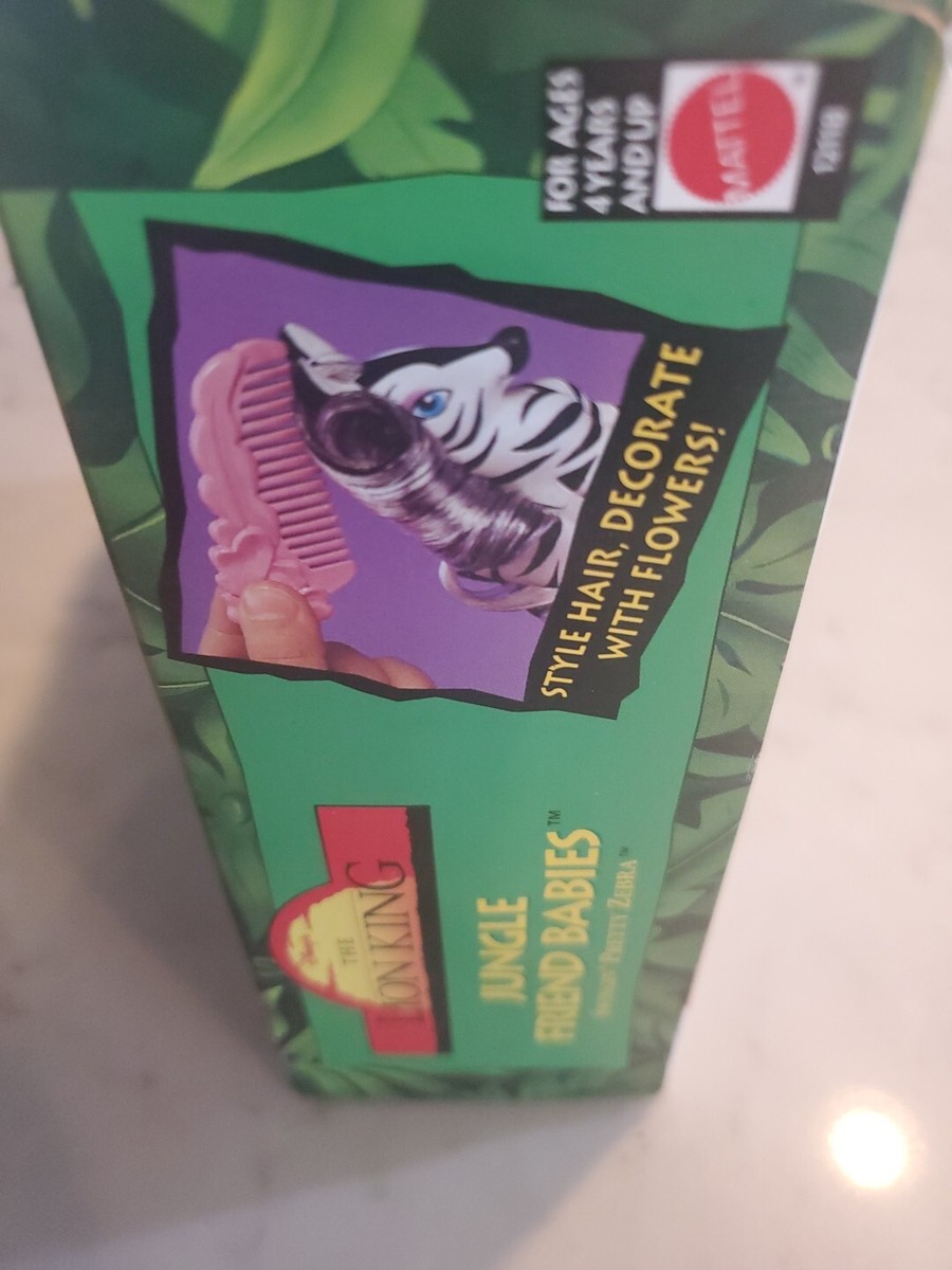 Figurine Mattel Amis De La Jungle Zèbre Coquet Le Roi Lion - Vintage, Swingin' Pretty A-32