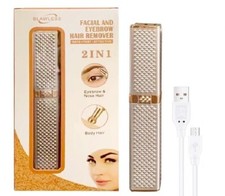 Electric Shaver USB Rechargeable 2 in 1 Facial and Eyebrow Trimmer Epilator