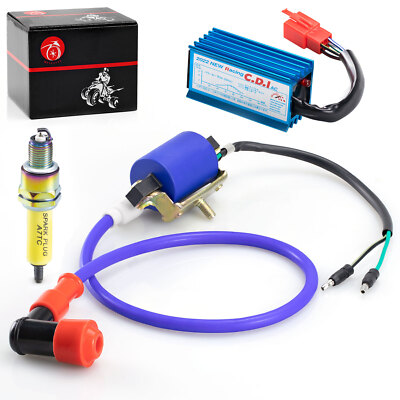 5Pin AC CDI Ignition Coil Spark Plug 10mm For GY6 70cc 90cc 110cc ATV dirt bike