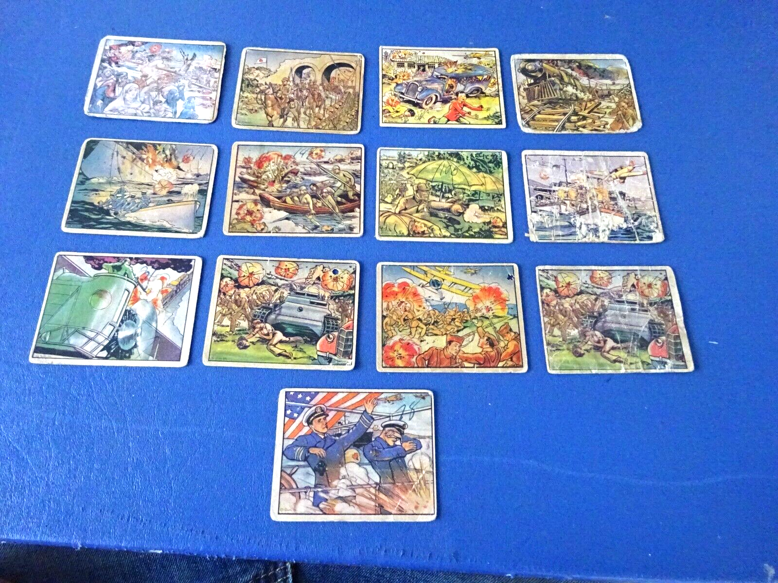 1938 Horrors of War Cards, 13 Cards, Lower Grade