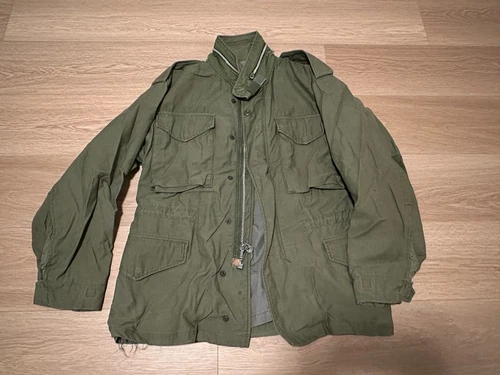 VINTAGE M-65 Field Jacket Vietnam US Army Military OG-107 1968 Small Short