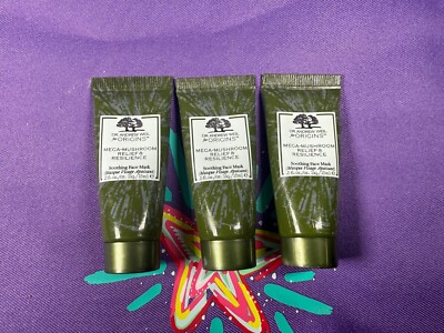3 Pack of Origins Dr. Andrew Weil Mega-Mushroom Soothing Face Mask 0.5 fl. oz.
