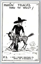 Hal Empie C306 Making Tracks Thru the West Cowboy tiny horse Gloss Tone