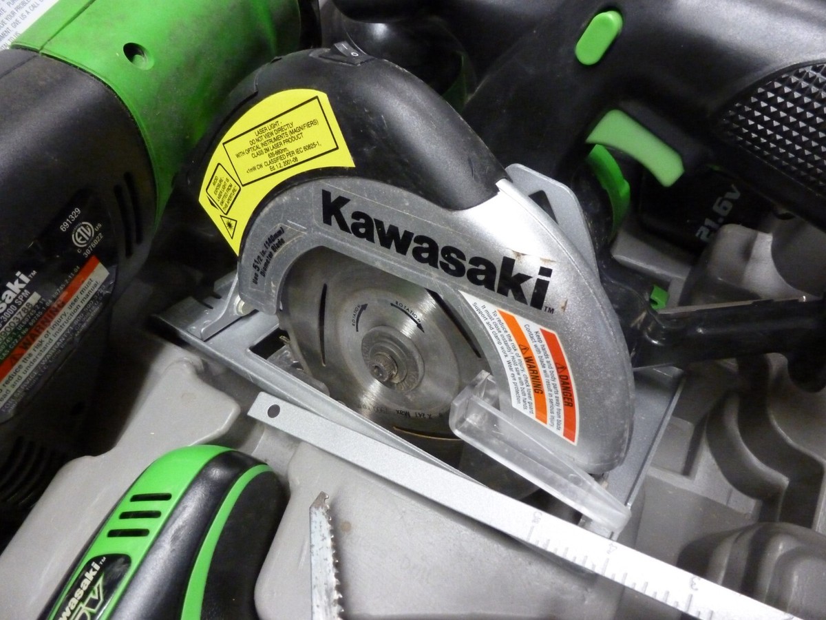 KAWASAKI 21.6V CORDLESS KIT W/ CIRCULAR RECIPROCATING SAW LIGHT