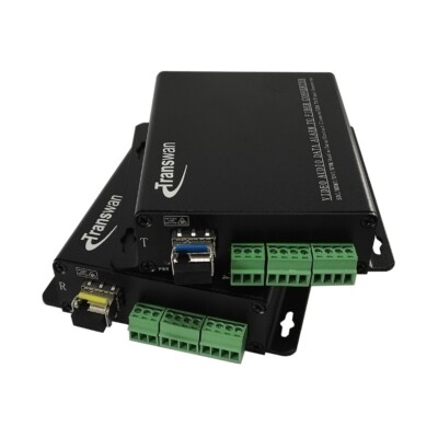 Serial to Fiber Converter Bidi (1 x RS 232+ 4 x RS 485) over 20Km SM Fiber w/SFP