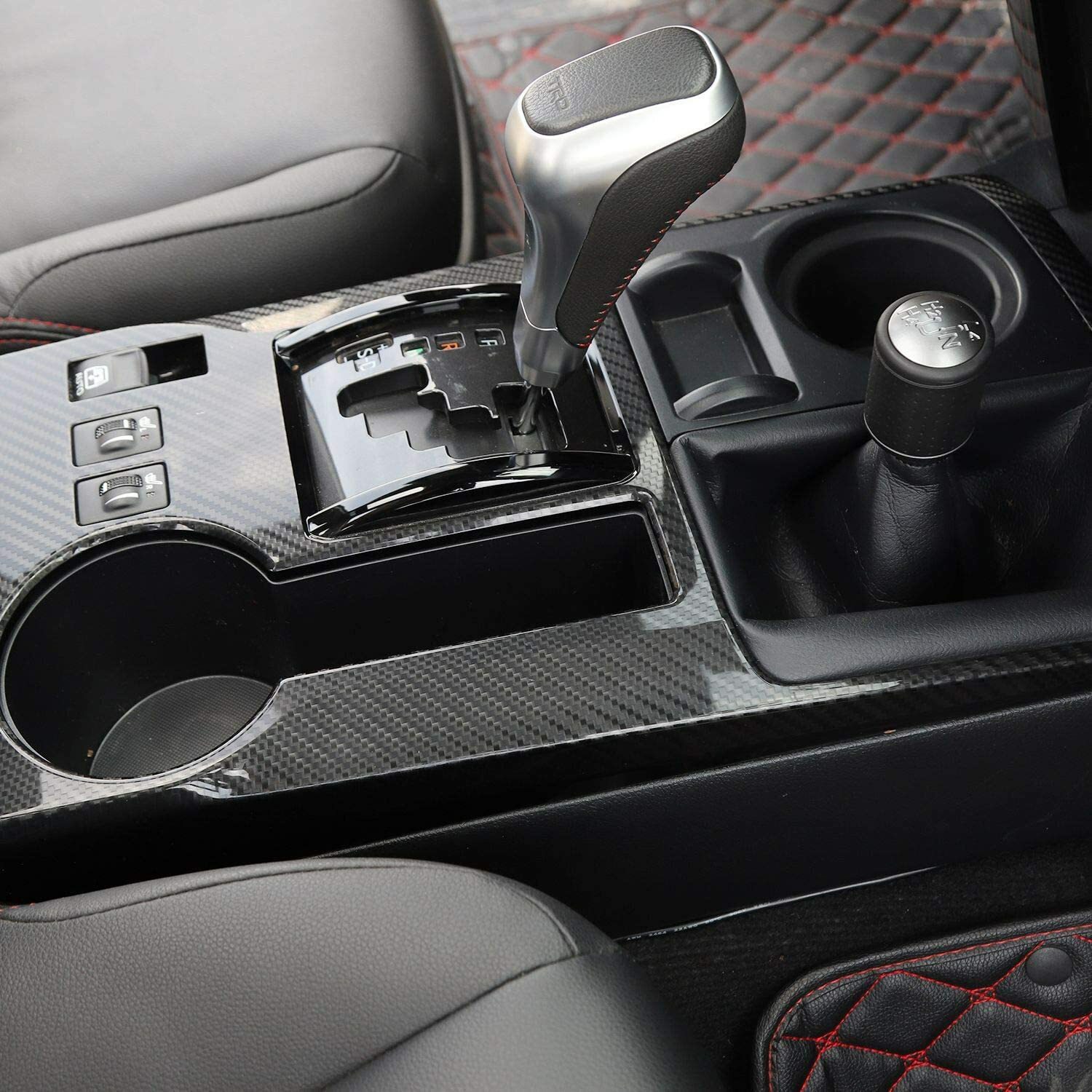 4runner Interior Accessories Matte Black Gear Shift Panel Cover Trim For Toyota 4Runner (2010-2024) - 1 Piece Self-Adhesive 4Runner Accessories 2023