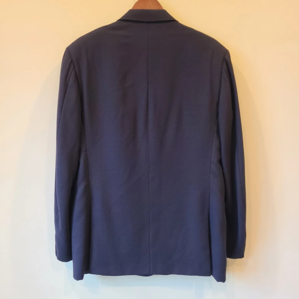 Abrigo deportivo Cantarelli para hombre 100 % lana azul marino talla 54 fiesta formal Foto 3 de 4