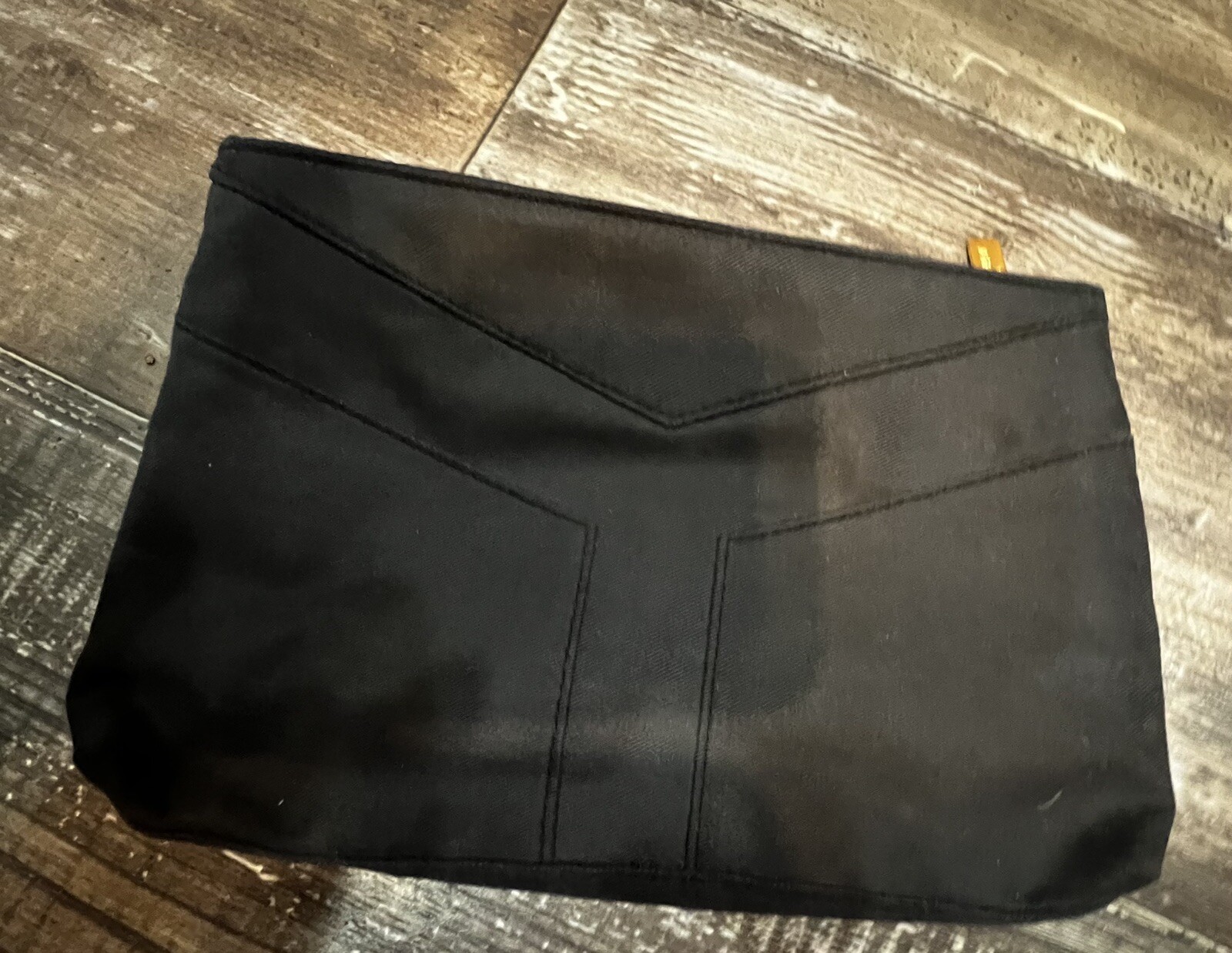 YSL YVES SAINT LAURENT Borsa da viaggio in morbido tessuto scamosciato nero borsa custodia parallela