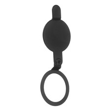 Door Peep Hole Cover, OD 0.73" ID 0.55" Viewer Cover, Round, Black