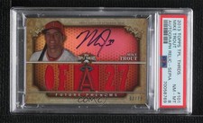 2013 Topps Triple Threads Future Phenoms Sepia 3/75 Mike Trout PSA 8 Auto 7ut