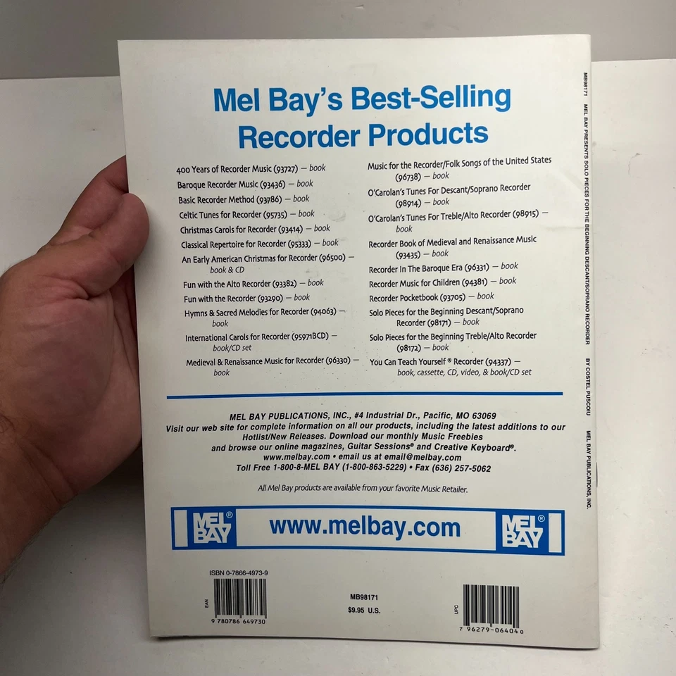 Solo Pieces for the Beginning Descant/Soprano Recorder (MB98171) ~ Puscoiu, Cost - Image 3 of 4