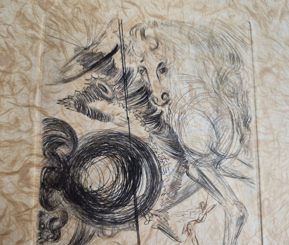 Salvador Dali Die Grausamen Schönheiten Farbkaltnadel Radierung Signiert Bild - Bild 3 von 4