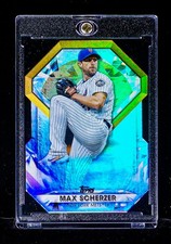 Max Scherzer RARE REFRACTOR DIAMOND GOLD PRIZM INVESTMENT CARD New York Mets SSP