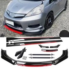 Gloss Black R Front Bumper Lip Spoiler Splitter For Honda Fit 2006-2020 Body Kit
