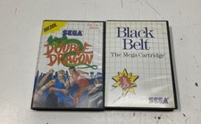 Sega Master System Double Dragon and Black Belt 2 Game Lot CIB Vintage