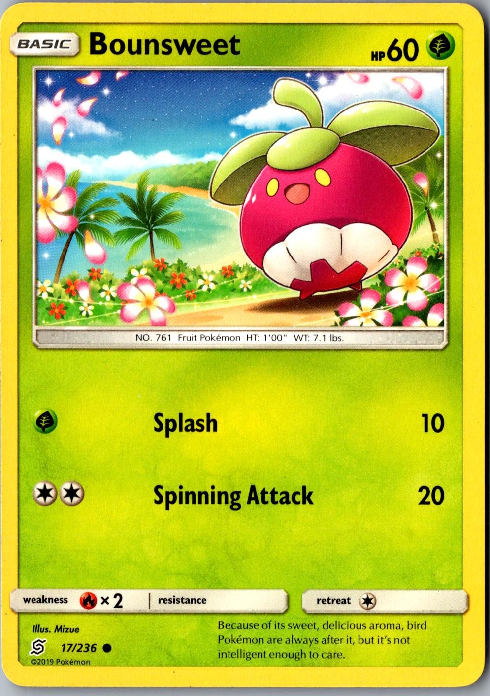 Bounsweet 17/236 Common SM Unified Minds LP Pokemon Card