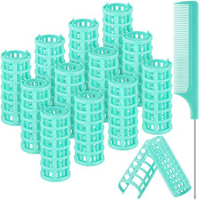 Syhood 12 Pcs Plastic Hair Rollers for Women Large Size Curlers Set Snap Roller