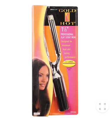 Gold N Hot 1.5'' (1-1/2'') Professional Flat Stove Iron for Maximum Heat (1 PC)