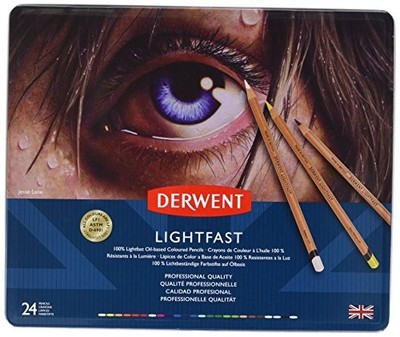 Derwent Derwent colored pencil light fast metal case 24 color set