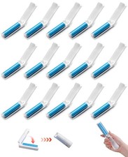 Mini Reusable Lint Roller, 15PCS Portable Washable Foldable Lint Brush with S...