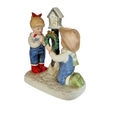 Vintage1985 Denim Days Homeco  "A Child Is Born" Figurine  #1519 Home Interiors