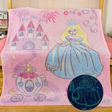 Glow in The Dark Princess Blanket  Fun Birthday Gift for Who Love Toys  Dres...